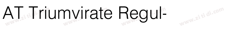 AT Triumvirate Regul字体转换